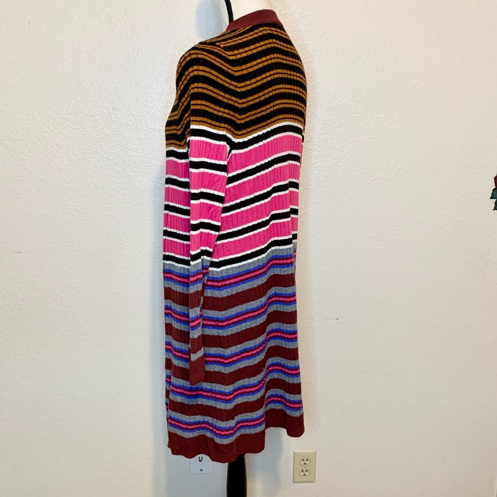 Lane Bryant Fitted Button Front Striped Duster Cardigan Multicolored Size 18/20 - Picture 8 of 15